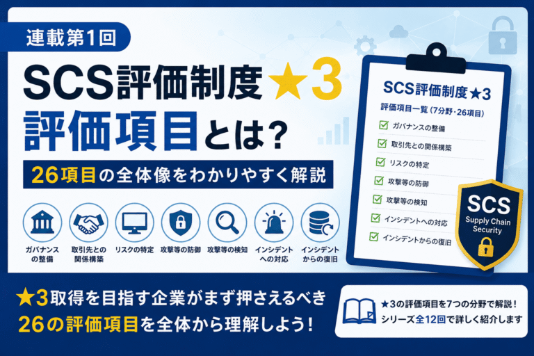 SCS評価制度★3の26の評価項目と7つの分野を解説する連載第1回のアイキャッチ画像