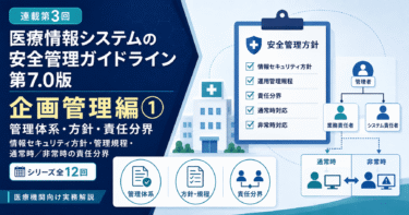 【連載第3回】医療情報システム安全管理ガイドライン第7.0版を読み解く｜「企画管理編①」を解説―管理体系・方針・責任分界